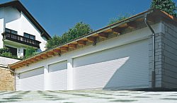 3 white SWS automatic garage doors in Milton Keynes